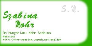 szabina mohr business card